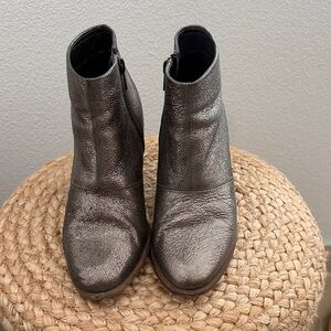 Aldo Stylish Silver Ankle Boots for Women